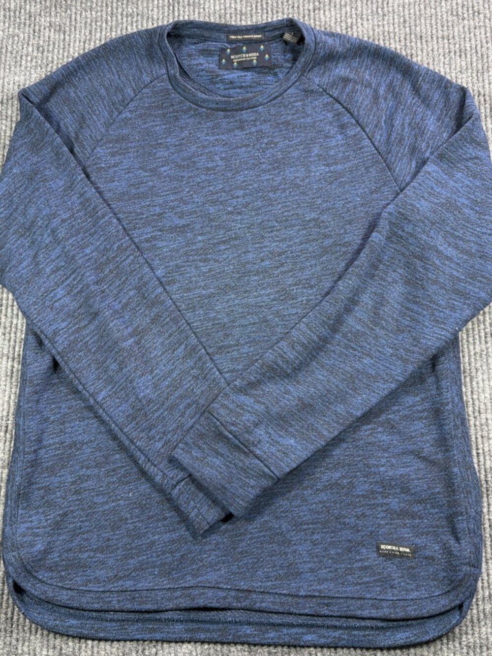 Scotch & Soda Men's Blue Knit Crew Neck Pullover Sweater Size L